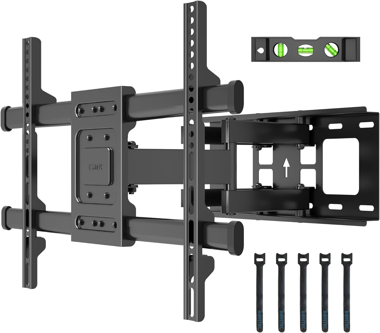 We Recommend BONTEC TV Wall Bracket for 32-85 Inch LED LCD, Full Motion Swivel Tilt TV Wall Mount, Heavy Duty Dual Arms up to 60kg, Max VESA 600x400mm, Universal TV Mount with Bubble Level and Cable Ties
