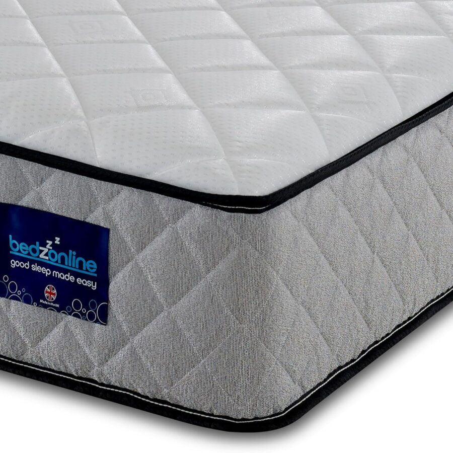 Hybrid Memory Foam & Spring Mattress - 4ft6 Double (190 x 135 x 20 cm) | Thick Medium Firmness & Open Coil Sleep Support | Orthopaedic & Pressure Relief | UK Made & Hypoallergenic