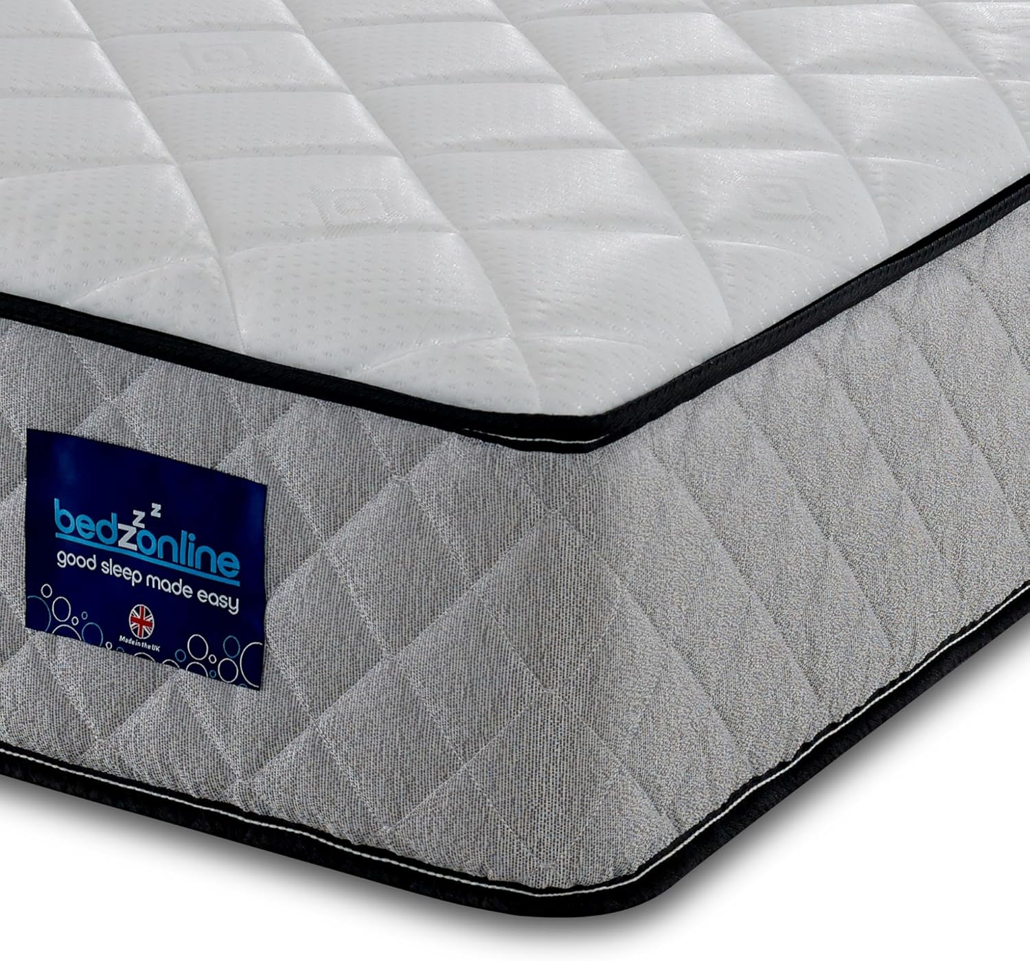 Hybrid Memory Foam & Spring Mattress - 4ft6 Double (190 x 135 x 20 cm) | Thick Medium Firmness & Open Coil Sleep Support | Orthopaedic & Pressure Relief | UK Made & Hypoallergenic
