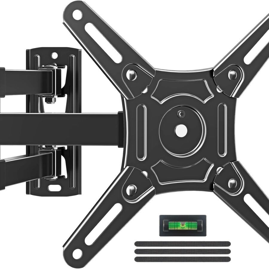 MOUNTUP TV Wall Bracket for Most 14-42 Inch LED, LCD, OLED Flat TVs & Monitors, Full Motion TV Mount with Tilt Swivel Extension, Max VESA 200x200mm up to 15KG, EU0030