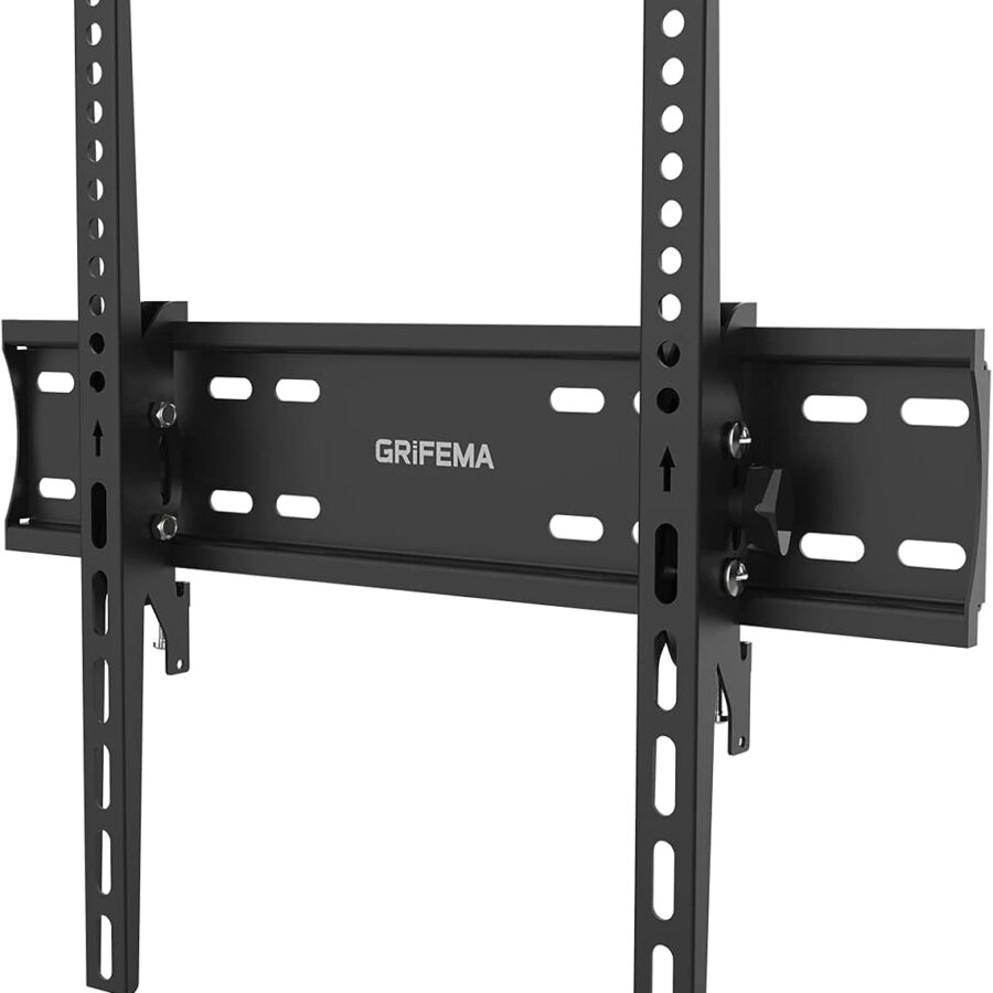 GRIFEMA GB1004-2 TV Wall Bracket for 26-65 inch, up to 50kg, Tilt TV Wall Mount with Spirit Level, Max VESA 400x400mm, Flat and Slim