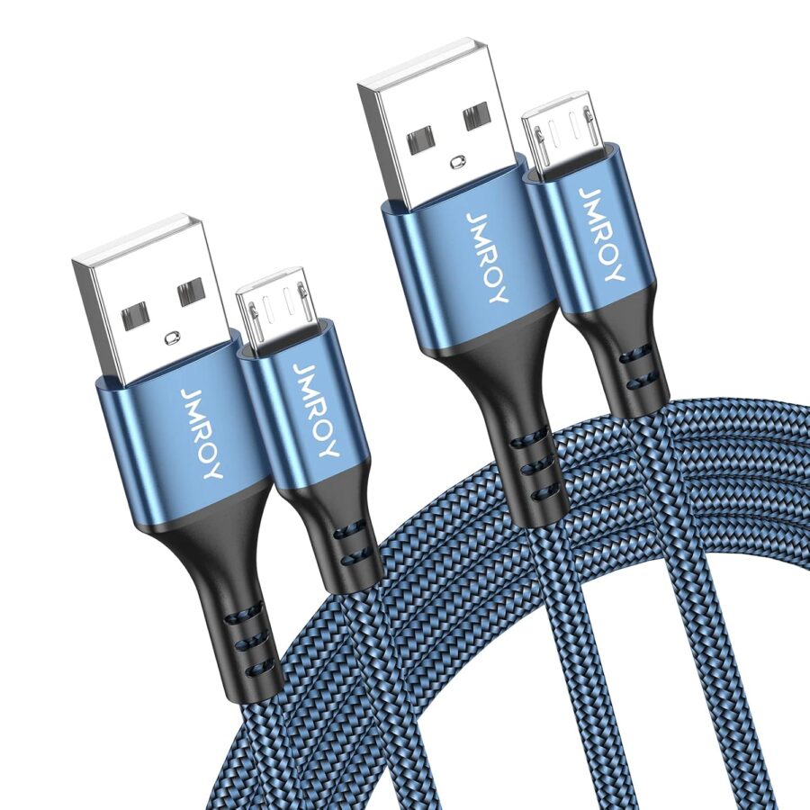 Micro USB Cable 2M 2PACK Android Charger Cable Fast Charging Cable Nylon Micro USB Kindle Charger cable for UK Amazon Kindle 2007-2018, Samsung Galaxy S7 Edge S6 S5 J7 J5 J6,Huawei Y6 Y7, Xbox, PS4