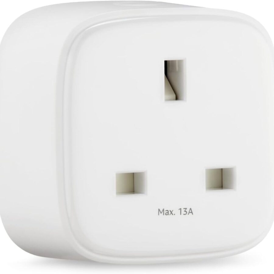 Amazon Basics Single Outlet Indoor Wi-Fi Smart Plug, works with Alexa only, 1 Pack, White, UK