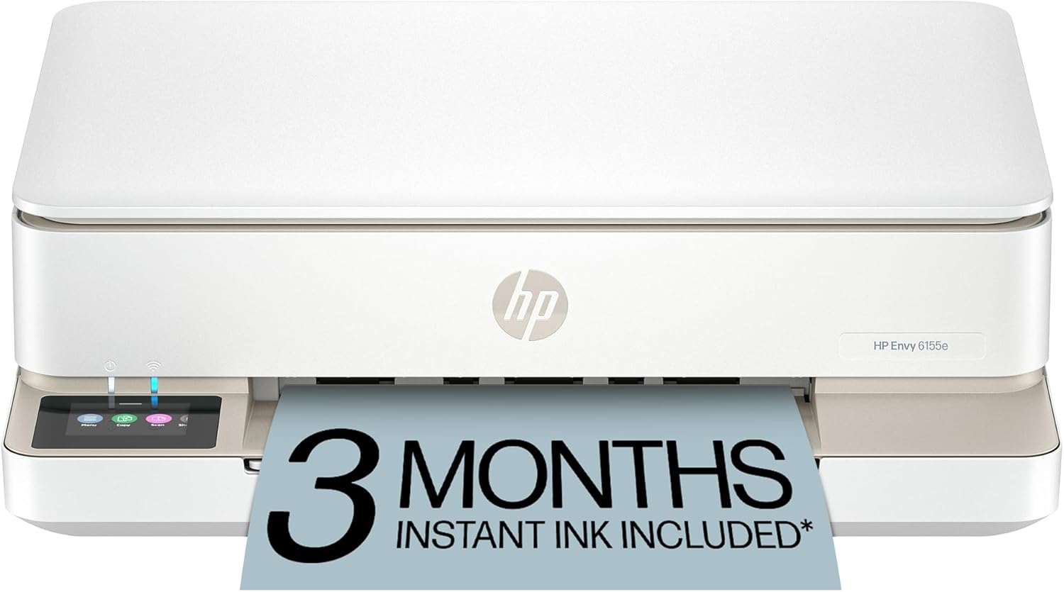 HP Envy 6155e Wireless All-in-One Color Inkjet Printer, Print, scan, Copy, Duplex Printing Best-for-Home, 3 month Instant Ink trial included (714L5A)