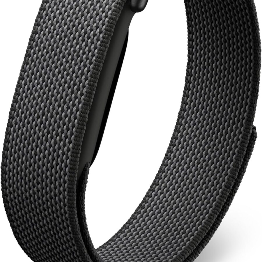 Google Fitbit Air - Screenless Activity Tracker with Fitness, Heart Rate, and Sleep Tracking - Personalized AI-Powered Coaching - Up to 7 Days’ Battery Life - Works with iOS and Android - Obsidian