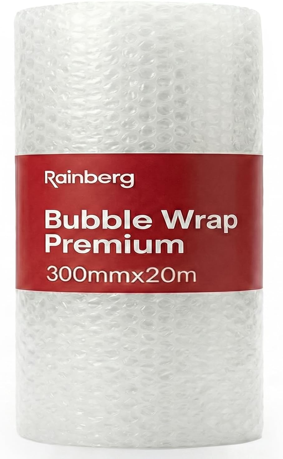 Rainberg 300mm x 20m Heavy Duty Bubble Wrap Roll, Air Bubble Premium Quality Protection for Packaging, Storage, Fragile Items, Moving House Essentials, Recyclable & Eco-Friendly