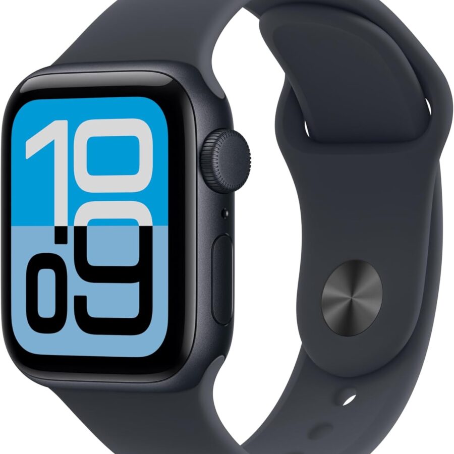 Apple Watch SE 3 GPS 40mm Smartwatch with Midnight Aluminium Case with Midnight Sport Band S/M. Fitness and Sleep Trackers, Heart Rate Monitor, Always-On Display, Water Resistant