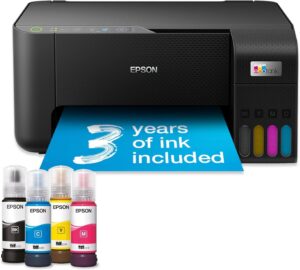 Epson EcoTank ET-2860 Ink Tank Printer | Busy Home Use | Wireless | A4 | Print, Copy, Scan | Includes up to 3 Years of Ink