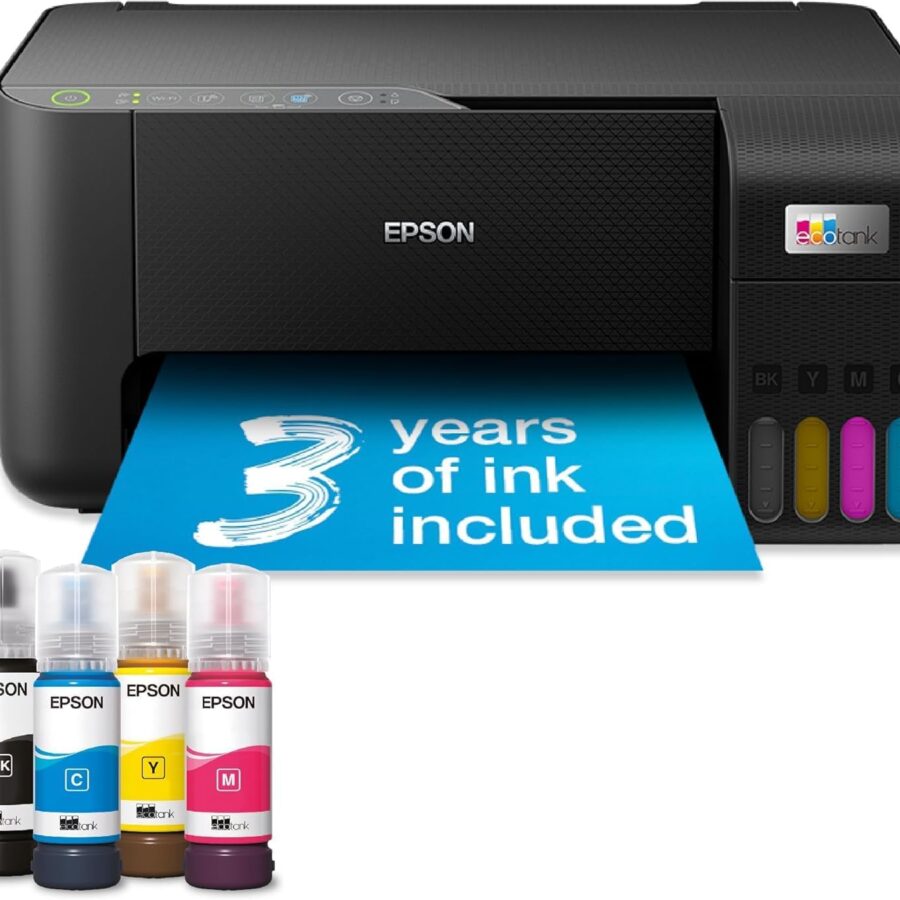 Epson EcoTank ET-2860 Ink Tank Printer | Busy Home Use | Wireless | A4 | Print, Copy, Scan | Includes up to 3 Years of Ink