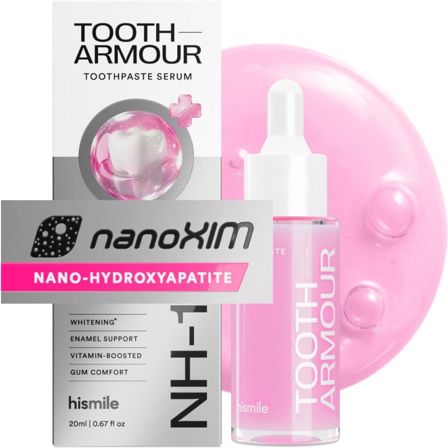 Hismile Tooth Armour Fluoride Free Toothpaste Serum, Nano Hydroxyapatite Toothpaste, Appropriate for Sensitive Teeth, Supports Tooth Enamel, Niacinamide Toothpaste, Advanced Enamel Support | 20 ml