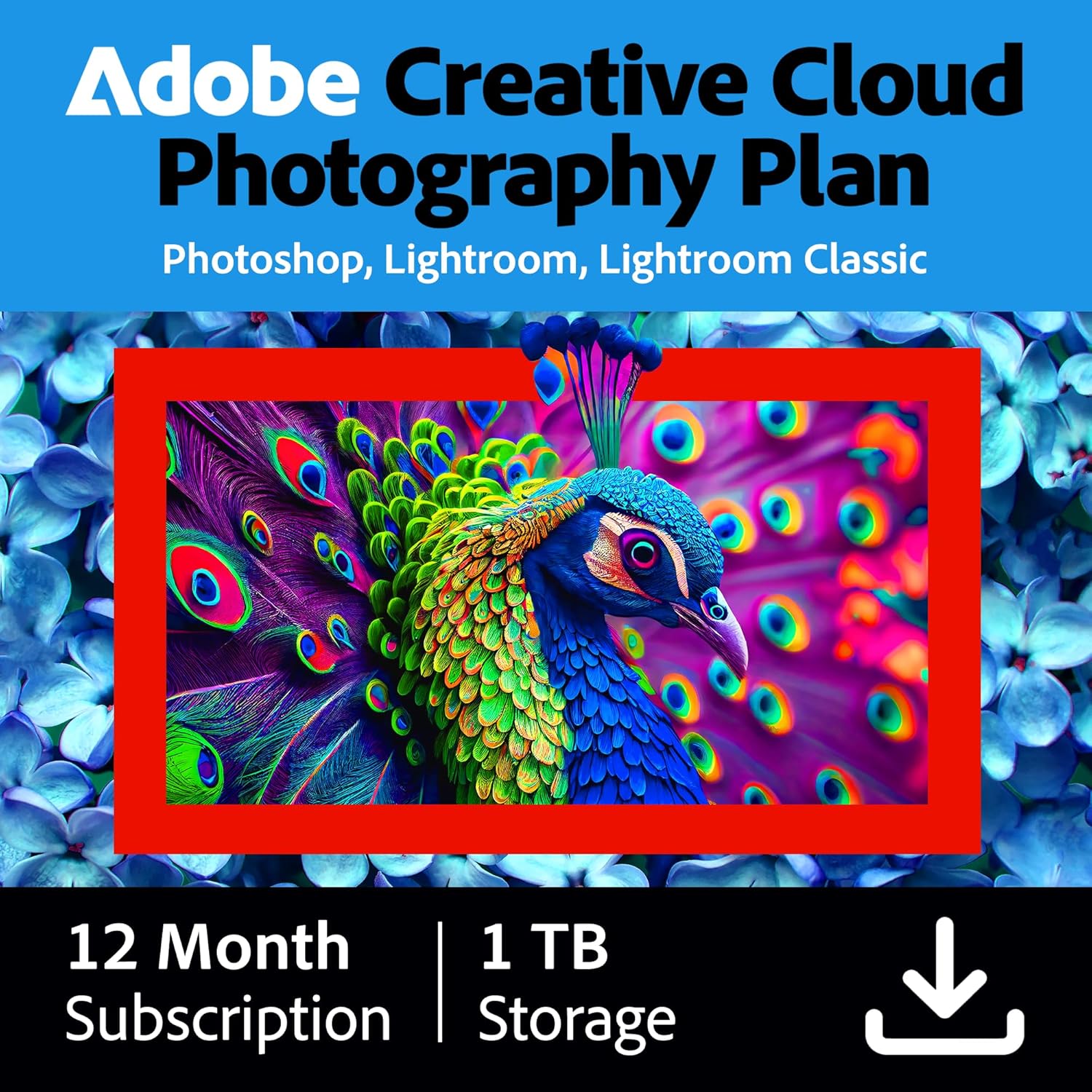Adobe Creative Cloud 1TB :Photoshop&Lightroom |1 Year| PC/Mac | Digital Download